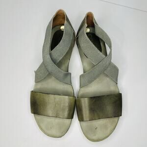 Cordani Sayger Gladiator Sandals Strappy Cork Leather Boho‎ Peasant Green EU 40